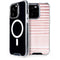 Pink and White Stripes iPhone 15 Pro MagSafe Case