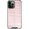 Pink and White Stripes iPhone 14 Pro Max Clear Case
