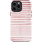 Pink and White Stripes iPhone 15 Pro Max Impact Case