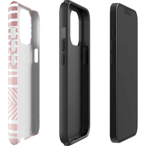 Pink and White Stripes iPhone 14 Pro Max Impact Case