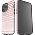 Pink and White Stripes iPhone 14 Pro Max Impact Case