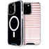 Pink and White Stripes iPhone 15 Pro Max MagSafe Case