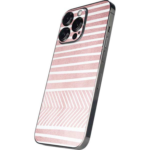 Pink and White Stripes iPhone 14 Pro Skin