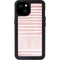 Pink and White Stripes iPhone 15 Plus Waterproof Case