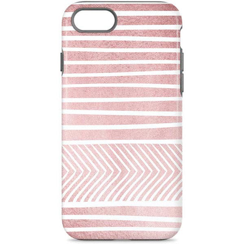 Pink and White Stripes iPhone 7 Pro Case