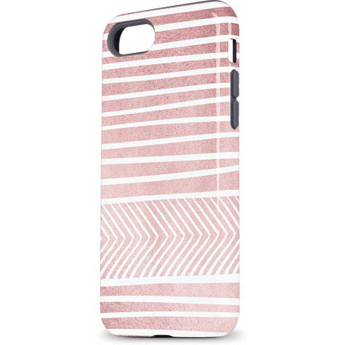 Pink and White Stripes iPhone 7 Pro Case