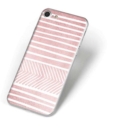 Pink and White Stripes iPhone 8 Skin