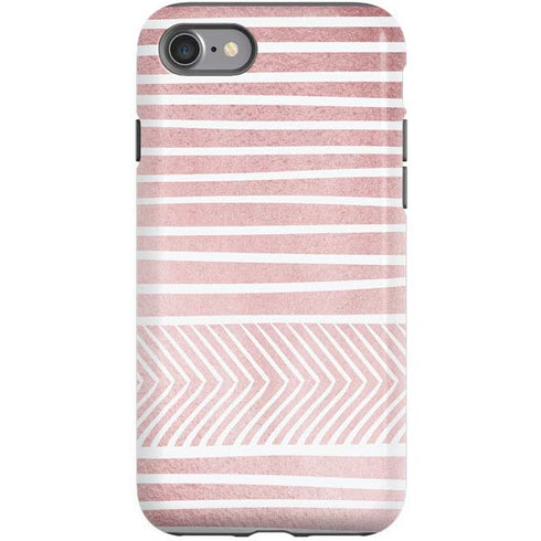 Pink and White Stripes iPhone SE (2nd & 3rd Gen) Pro Case