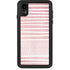 Pink and White Stripes iPhone XR Waterproof Case