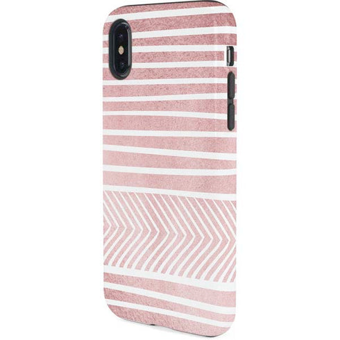Pink and White Stripes iPhone XS Pro Case