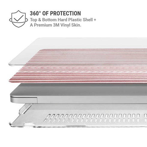 Pink and White Stripes MacBook Air 13in M1 (2021) Case plus Skin