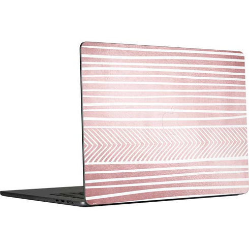 Pink and White Stripes MacBook Air 15 in (2023) Skin
