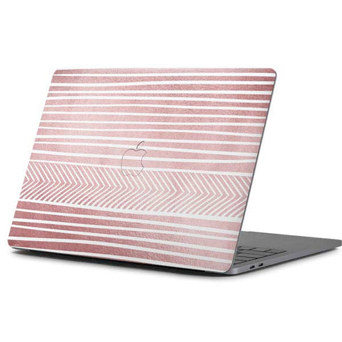 Pink and White Stripes Apple MacBook Pro 13-inch Skin