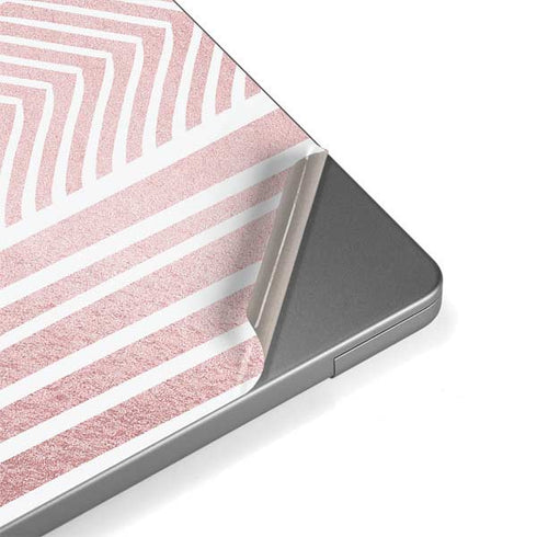 Pink and White Stripes MacBook Pro 14in (2021-24) Skin