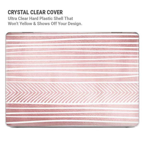 Pink and White Stripes MacBook Pro 16in (2021-25) Case plus Skin