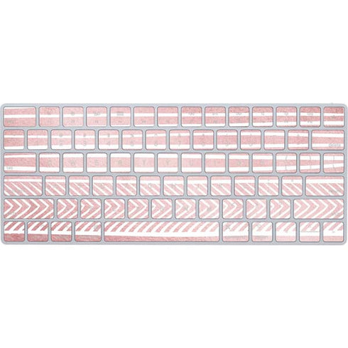 Pink and White Stripes Magic Keyboard Skin