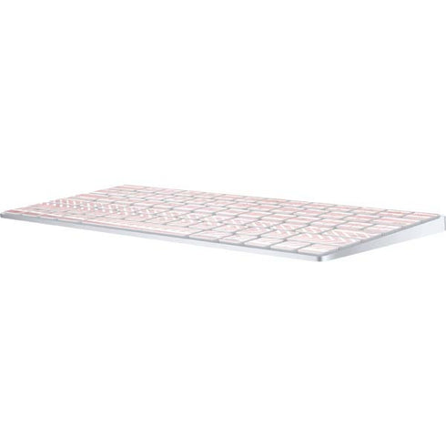Pink and White Stripes Magic Keyboard Skin