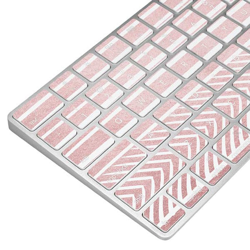 Pink and White Stripes Magic Keyboard Skin