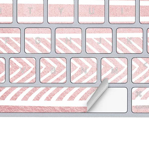Pink and White Stripes Magic Keyboard Skin