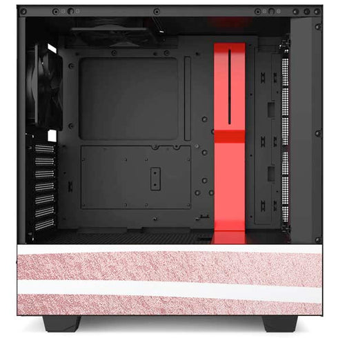 Pink and White Stripes NZXT H510 Compact ATX Mid-Tower Case Skin
