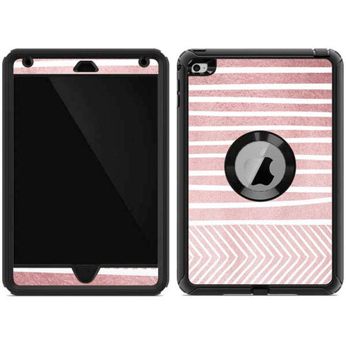 Pink and White Stripes Otterbox Defender iPad Skin