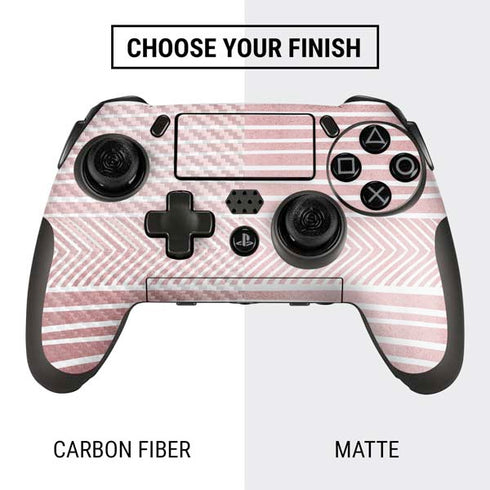Pink and White Stripes PlayStation Scuf Vantage 2 Controller Skin