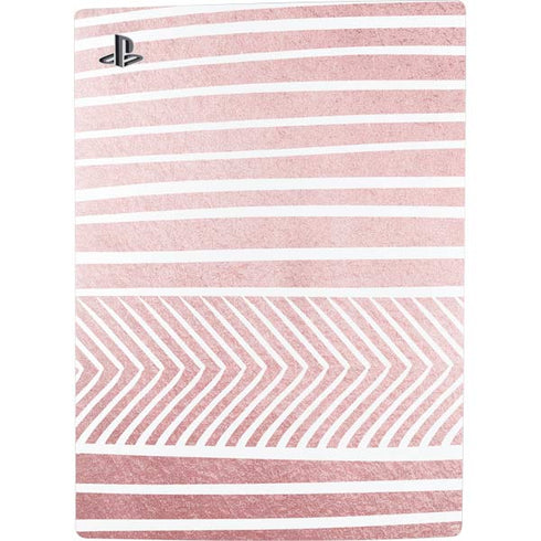 Pink and White Stripes PS5 Console Skin