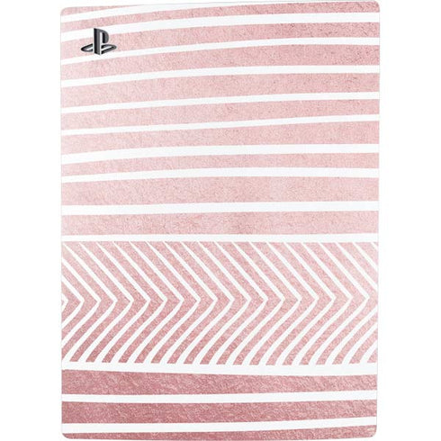 Pink and White Stripes PS5 Digital Edition Console Skin