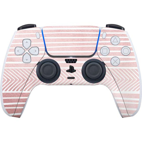 Pink and White Stripes PS5 Controller Skin