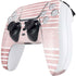 Pink and White Stripes PS5 Controller Skin