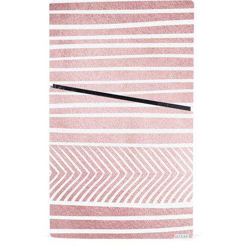 Pink and White Stripes PS5 Slim Digital Edition Bundle Skin