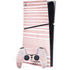 Pink and White Stripes PS5 Slim Digital Edition Console Skin