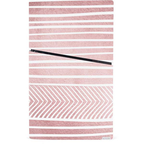 Pink and White Stripes PS5 Slim Digital Edition Console Skin