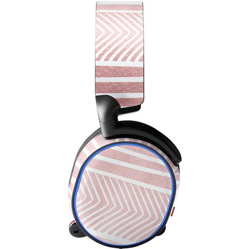 Pink and White Stripes SteelSeries Arctis 3 Skin