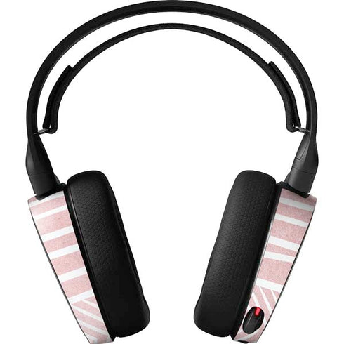 Pink and White Stripes SteelSeries Arctis 3 Skin