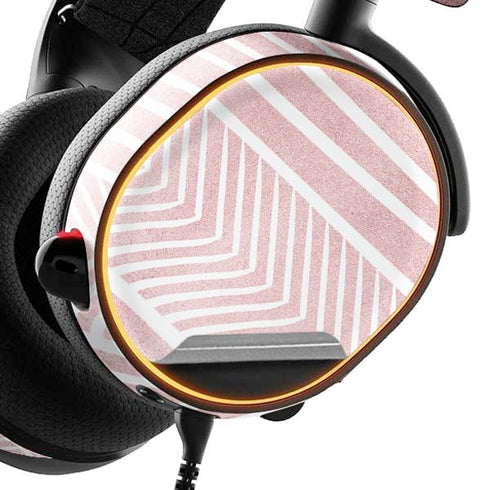 Pink and White Stripes SteelSeries Arctis 3 Skin