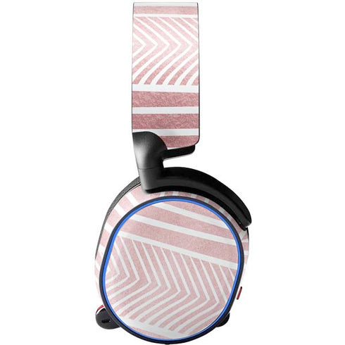 Pink and White Stripes SteelSeries Arctis 5 Skin