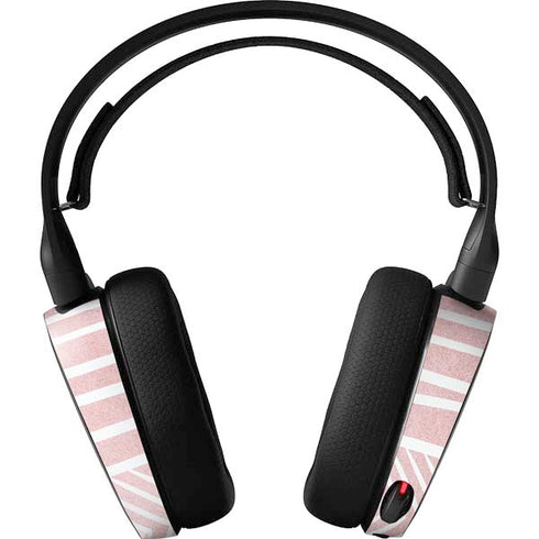 Pink and White Stripes SteelSeries Arctis 5 Skin