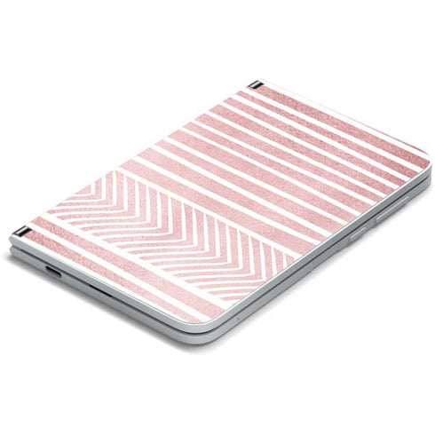 Pink and White Stripes Surface Duo Skin