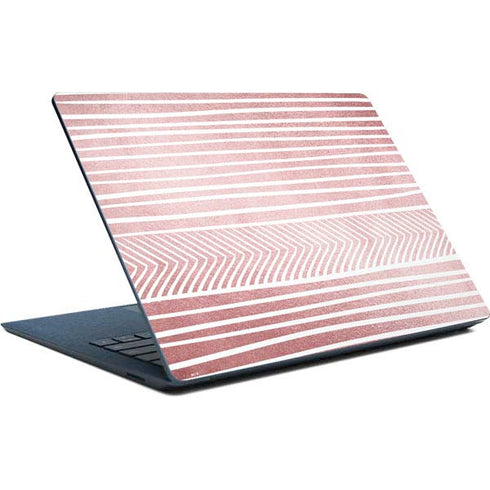 Pink and White Stripes Surface Laptop Skin