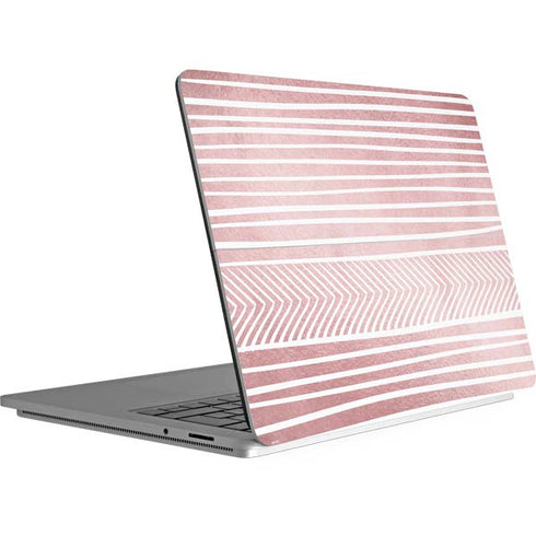 Pink and White Stripes Surface Laptop Studio Skin