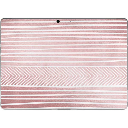 Pink and White Stripes Surface Pro 8 Skin