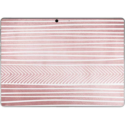 Pink and White Stripes Surface Pro 9 Skin