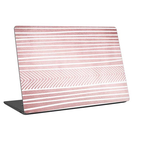 Pink and White Stripes Universal Laptop 12in (9.8 x 6.8in) Skin