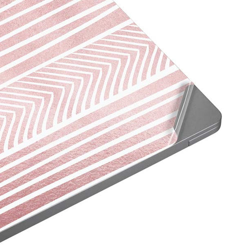 Pink and White Stripes Universal Laptop 13in (10.6 x 7.6in) Skin