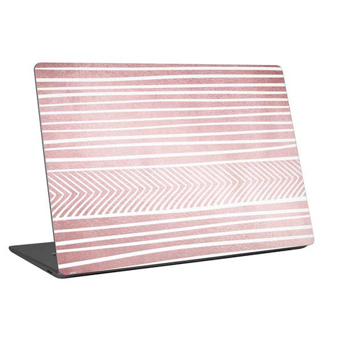 Pink and White Stripes Universal Laptop 15in (12.2 x 8.8in) Skin