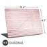 Pink and White Stripes Universal Laptop 16.6in (13.4 x 9.7in) Skin