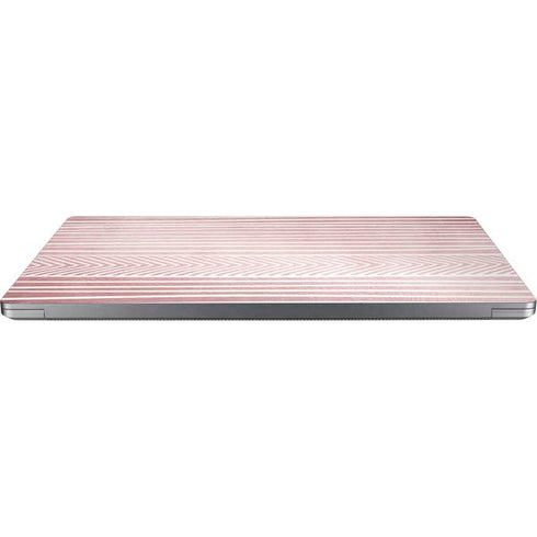 Pink and White Stripes Universal Laptop 16in (13 x 9.4in) Skin