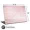 Pink and White Stripes Universal Laptop 17in (13.8 x 10in) Skin