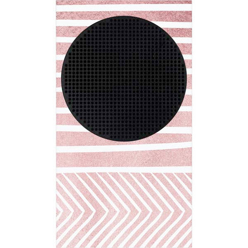 Pink and White Stripes Xbox Series S Console Skin
